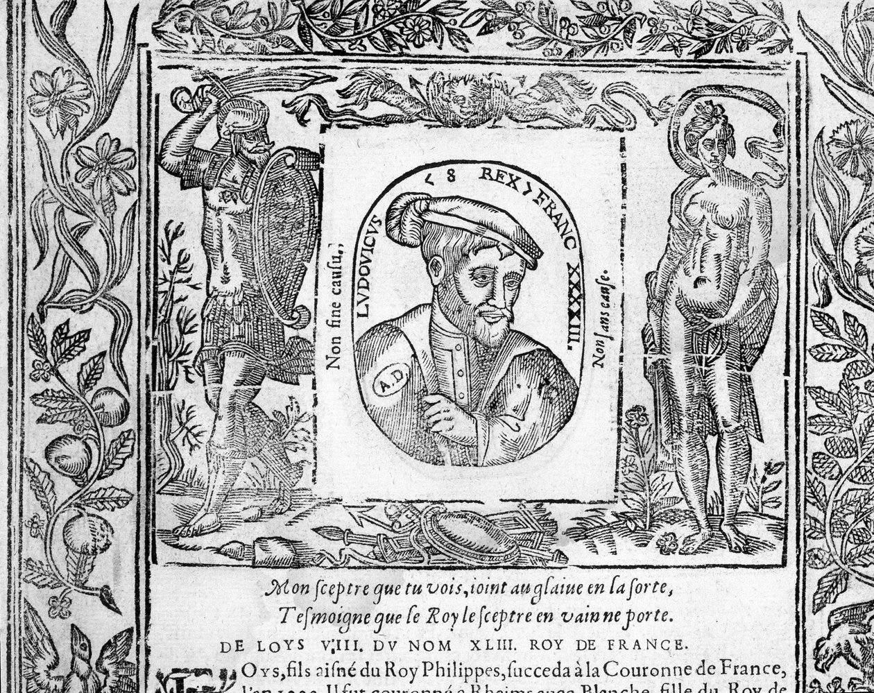 Porträt von Ludwig VIII. Der Löwenkönig von Frankreich von 1223 bis 1226 von Unknown artist