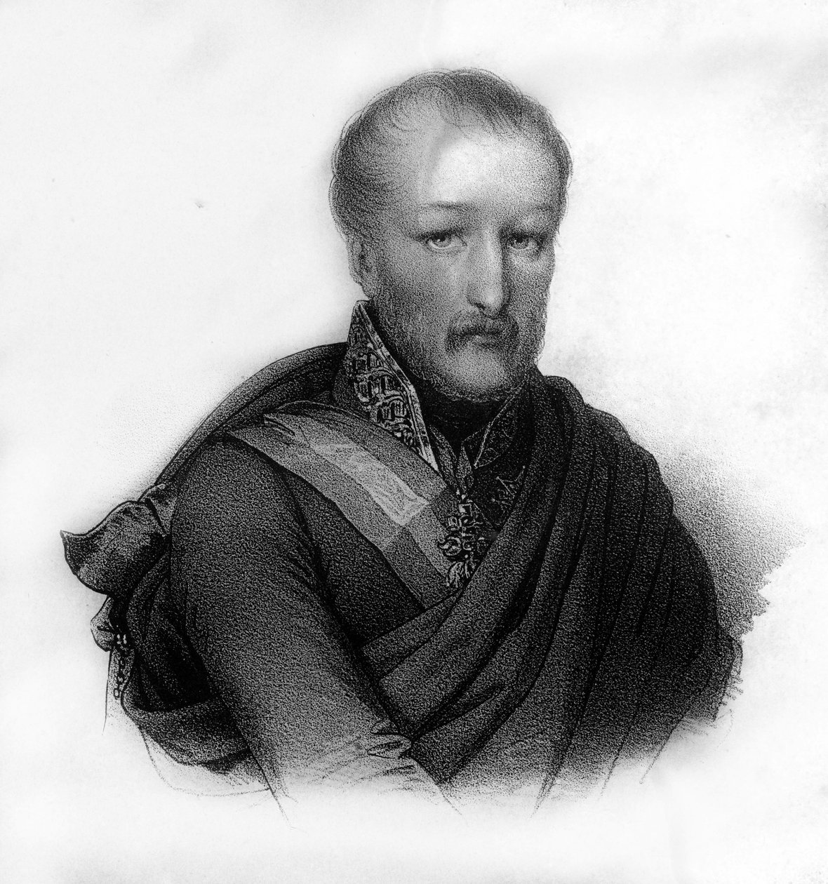 Porträt von Maria José Isidoro de Bourbon, Don Carlos (1788 - 1855), Infant von Spanien, Gravur des 19. Jahrhunderts von Unknown artist