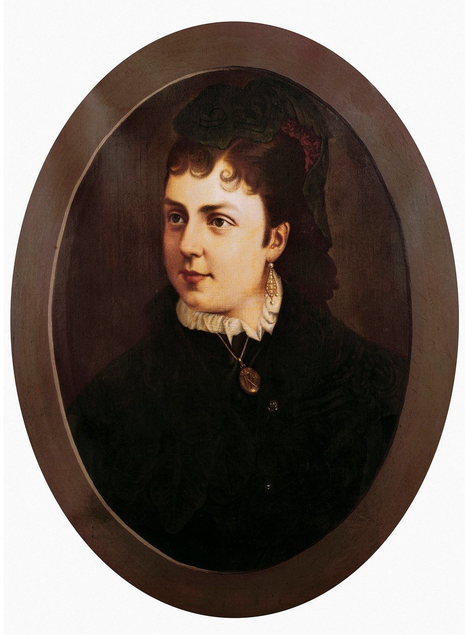 Porträt von Maria de Las Mercedes, Ehefrau von Alfons XII. und Königin von Spanien von Unknown artist