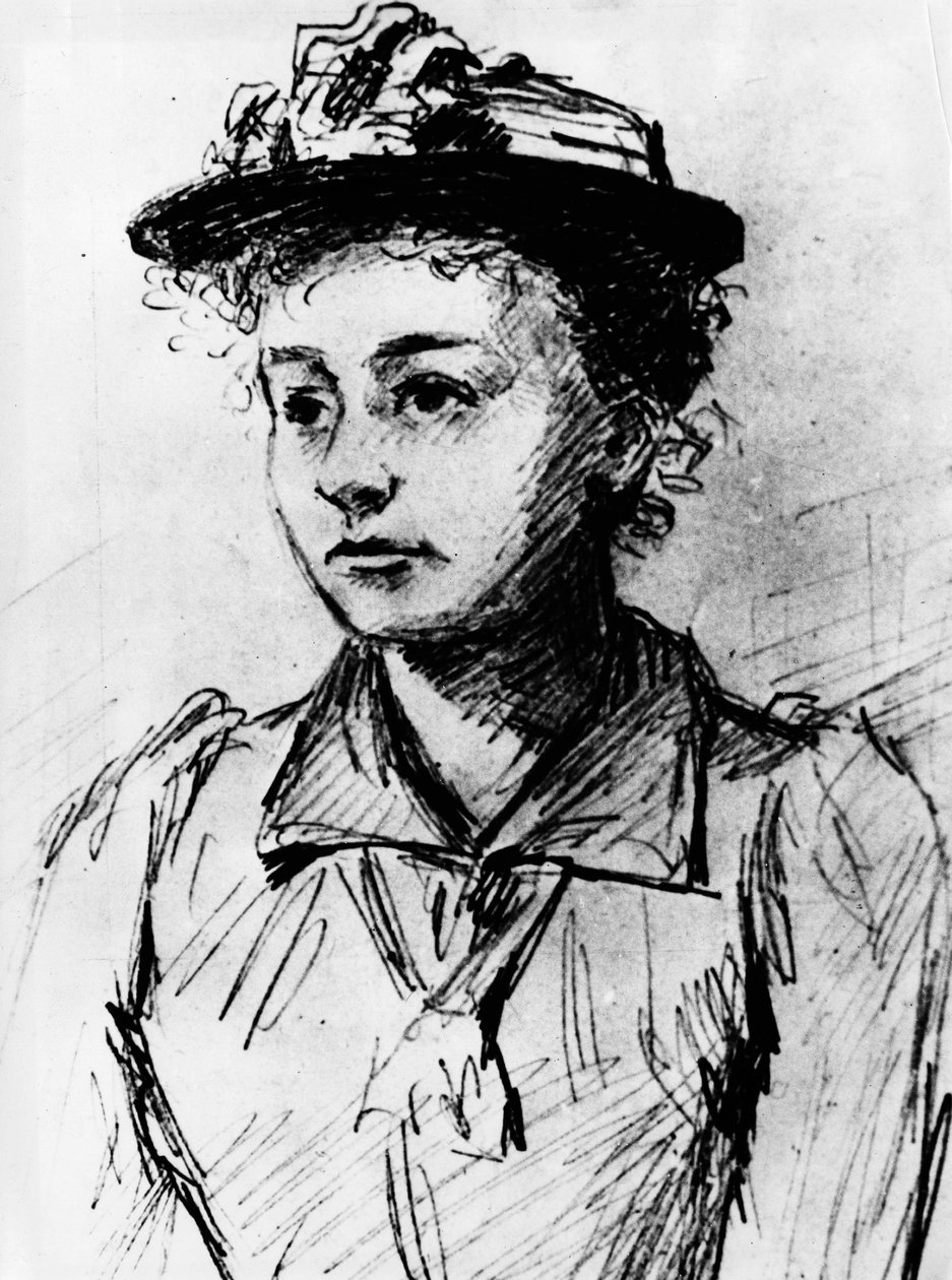 Porträt von Marie Curie, 1892 von Unknown Artist