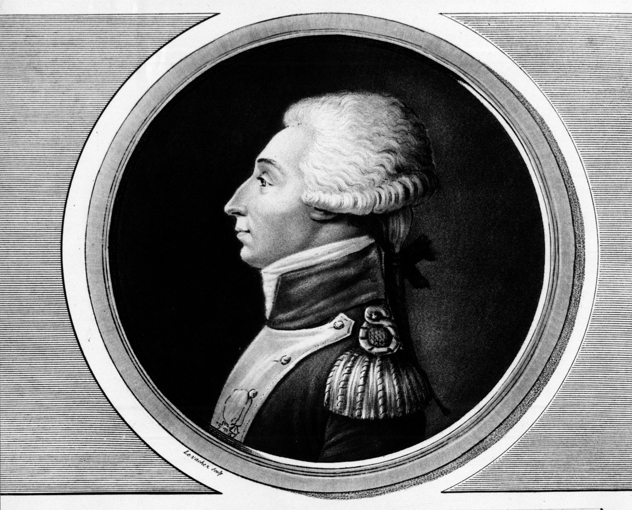 Porträt von Marie Gilbert Mottier, Marquis de La Fayette von Unknown artist