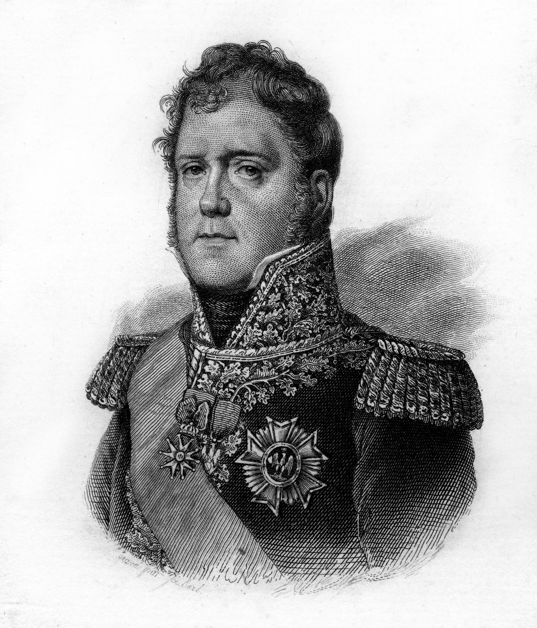 Porträt von Michel Ney (1769-1815), Herzog von Elchingen, Prinz von der Moskwa, Marschall von Frankreich, Kupferstich des 19. Jahrhunderts von Unknown artist