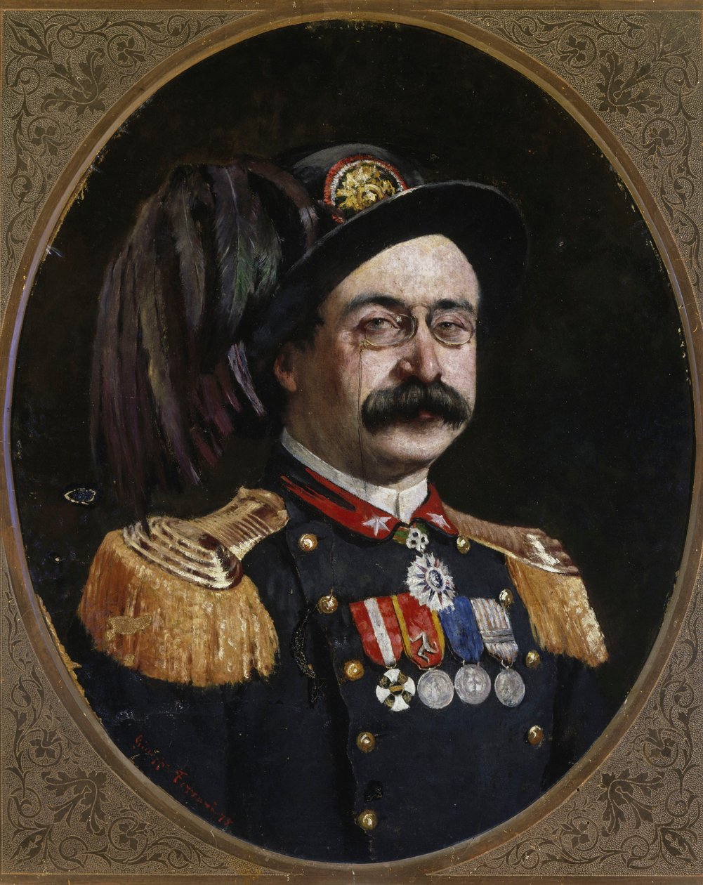 Porträt von Oreste Baratieri (1841-1901) von Unknown artist