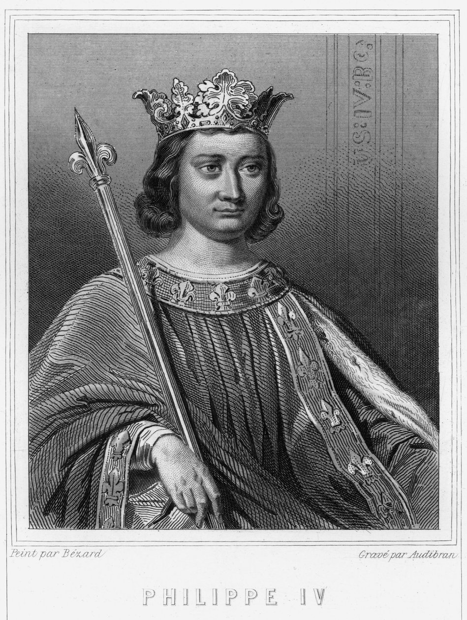 Porträt von Philipp IV. der Schöne (1268-1314), König von Frankreich - in „Geschichte der Franzosen“ von Lavallée, Gravur, undatiert von Unknown artist