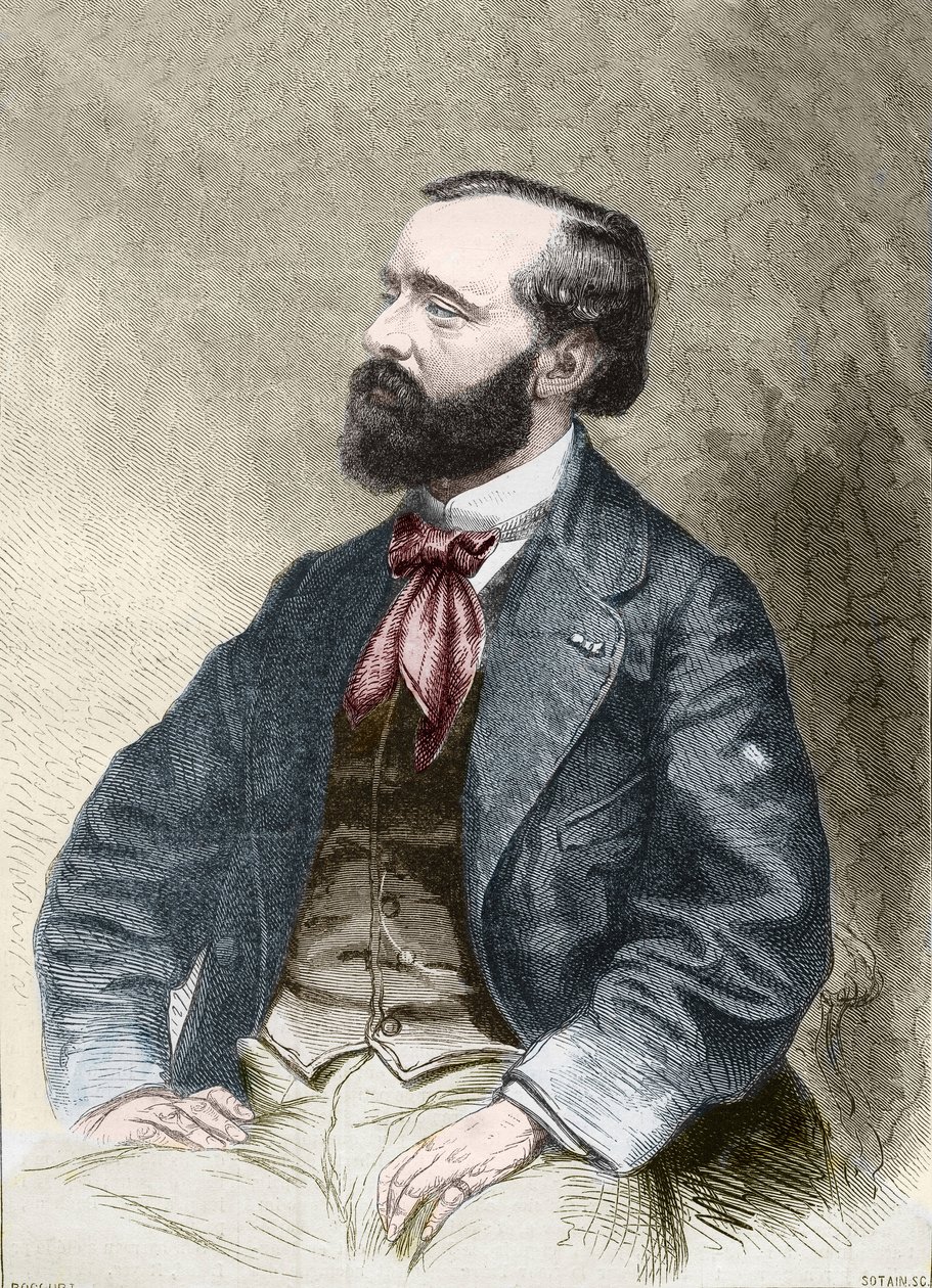Porträt von Pierre Alexix Ponson du Terrail, Schriftsteller, Feuilletonist von Unknown artist