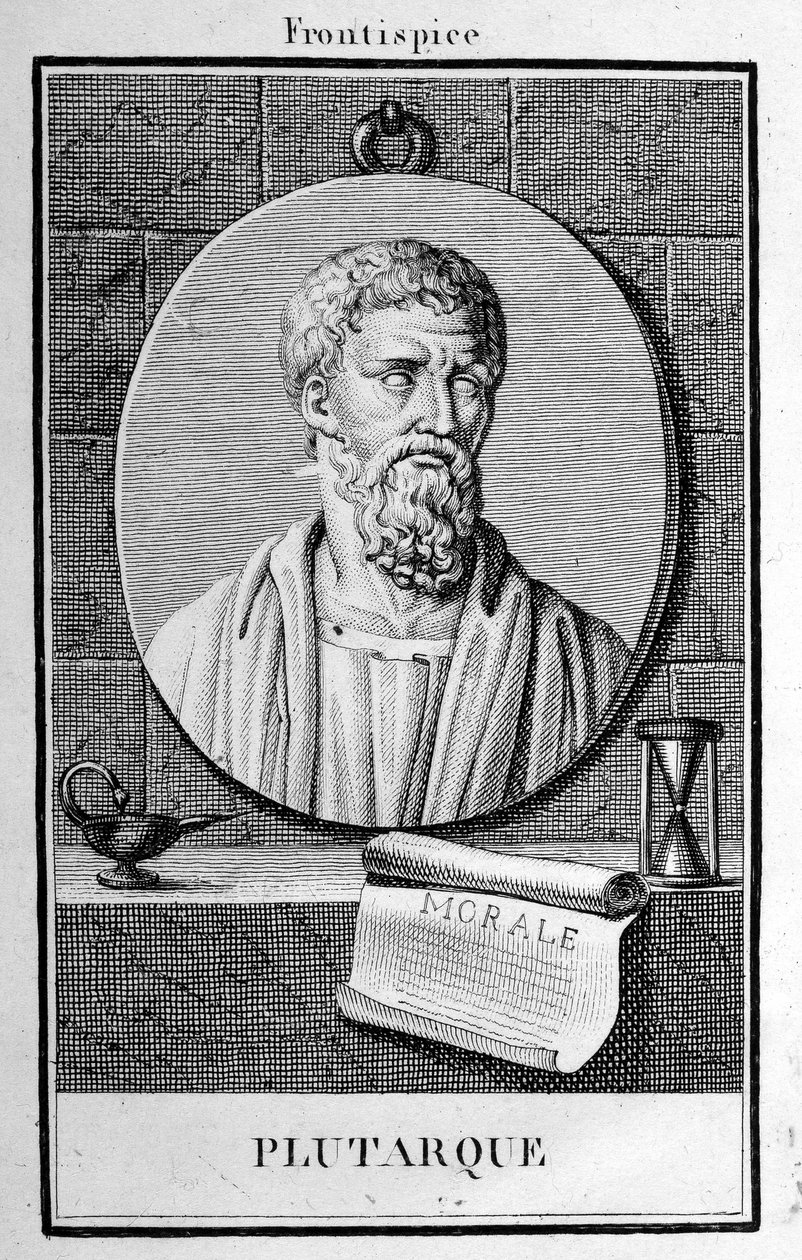 Porträt von Plutarch, Gravur Anfang des 19. Jahrhunderts von Unknown artist