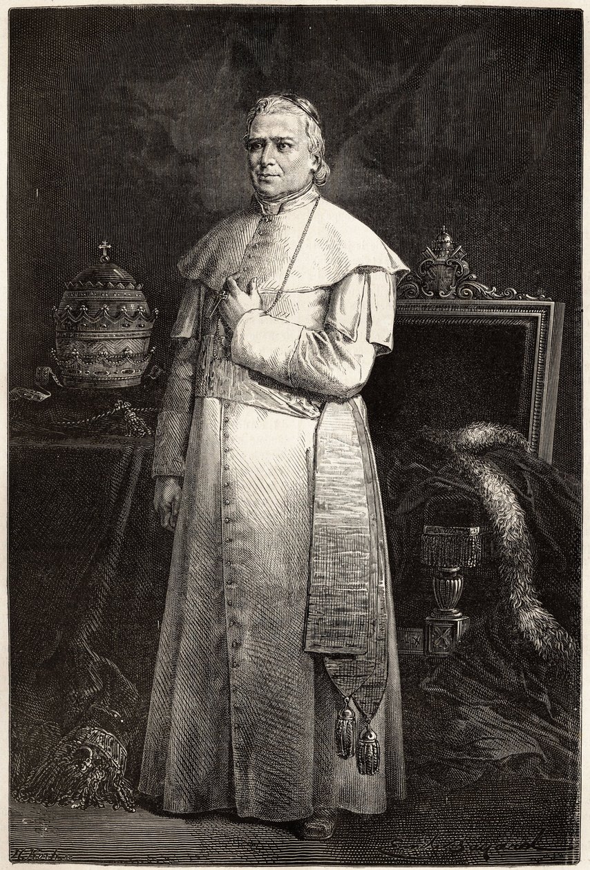 Porträt von Papst Pius IX (Giovanni Maria Mastai Ferretti) von Unknown artist