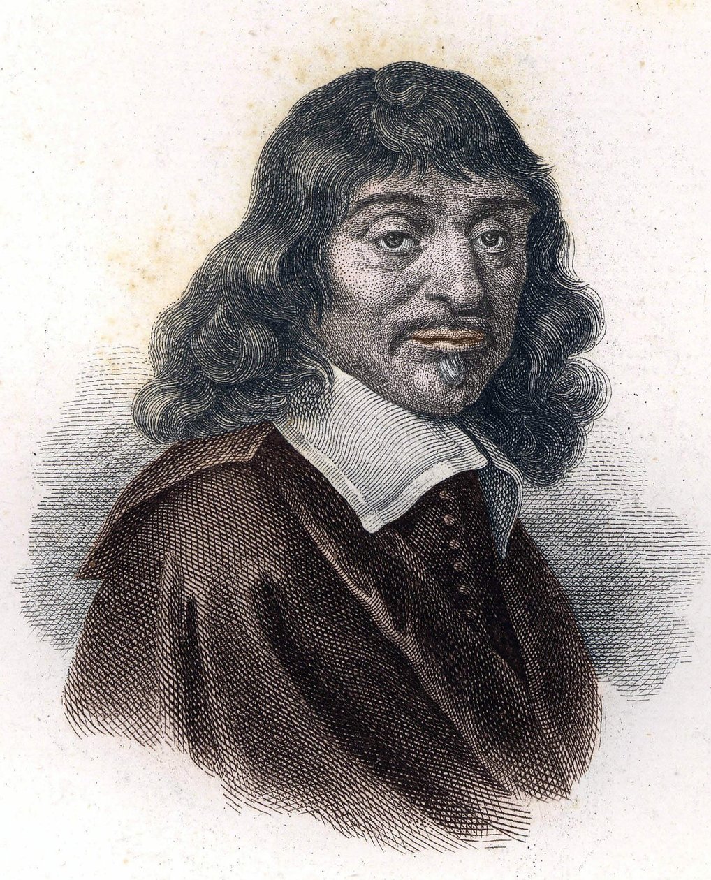 Porträt von René Descartes, graviert im 19. Jahrhundert von Unknown artist