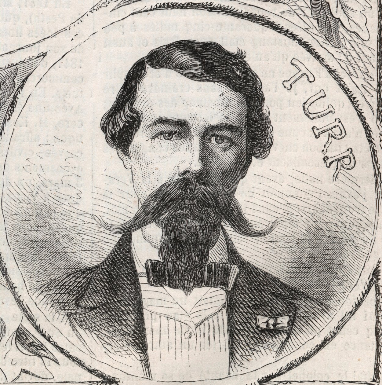 Porträt von Stefan István Türr (1824-1908), ungarischer General - Gravur in „The Illustrous World“ von Unknown artist