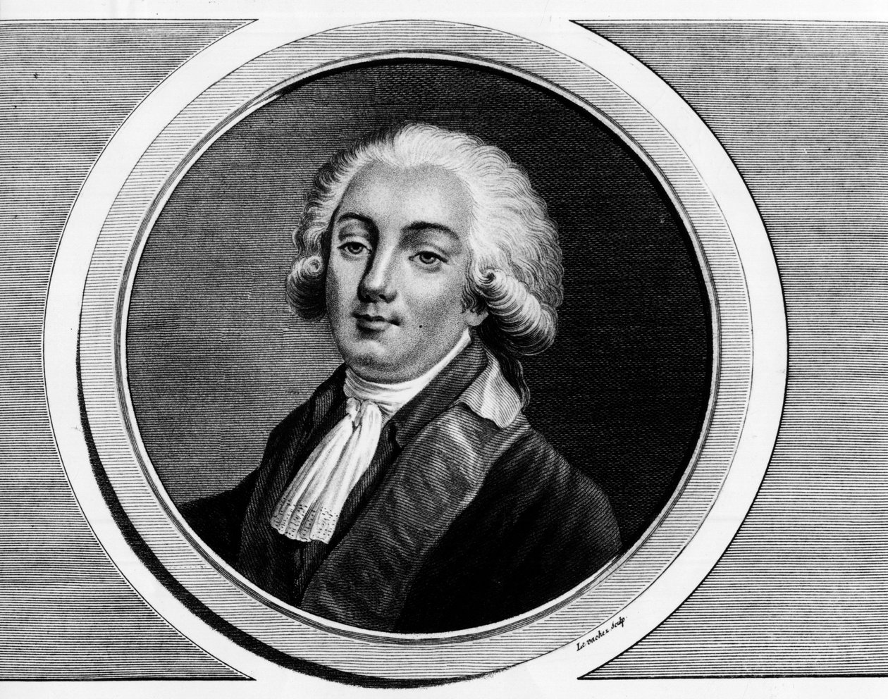 Porträt von Trophy-Gerard, Earl of Lally, Baron von Tollendal, dann Marquis von Lally-Tollendal, besser bekannt als Gerard de Lally Tollendal (1751-1830), Abgeordneter in den Generalständen von 1789. Gravur in 