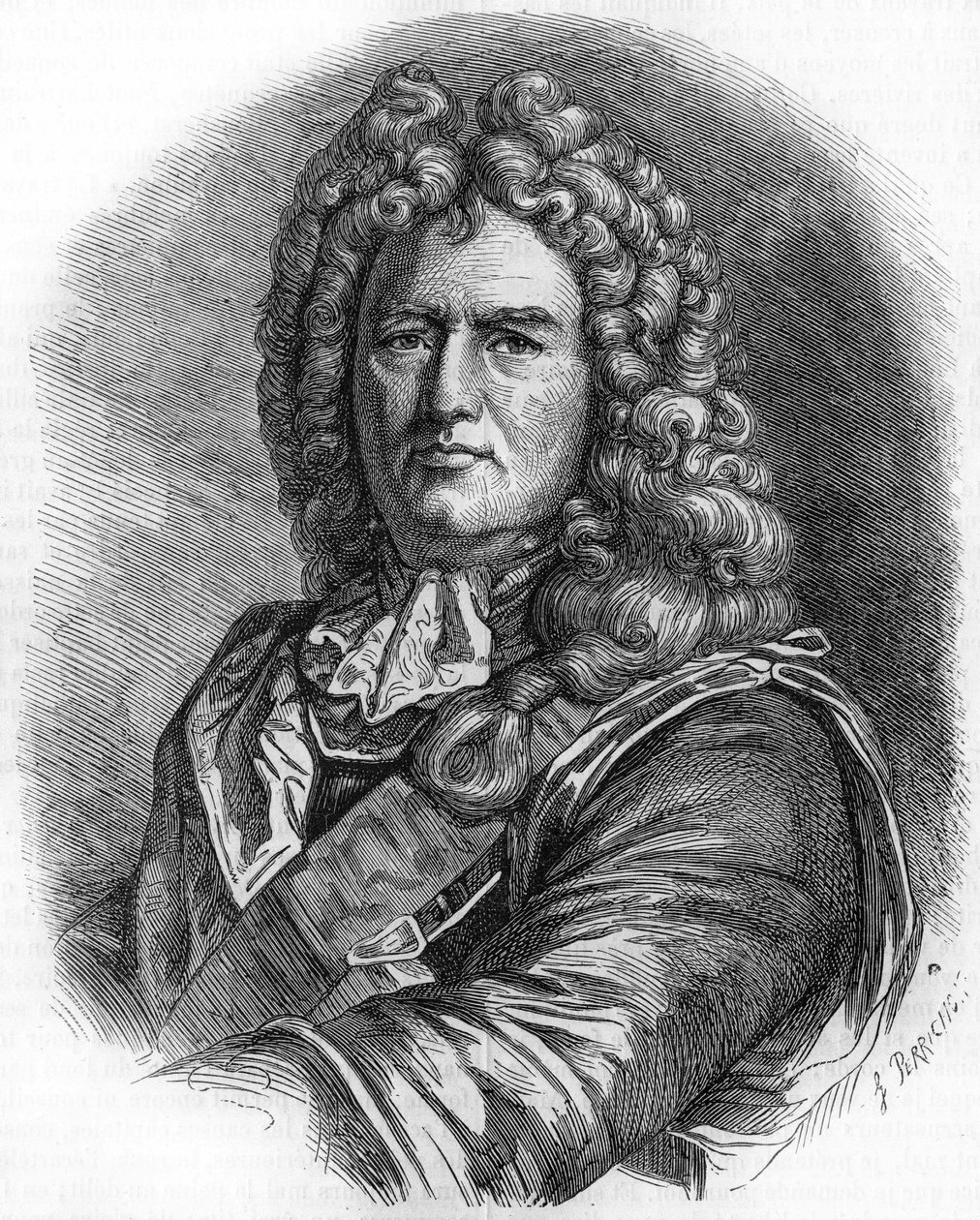 Porträt von Vauban (1633-1707). (Sébastien Le Prestre de Vauban) Marschall von Frankreich und Militäringenieur von Unknown artist