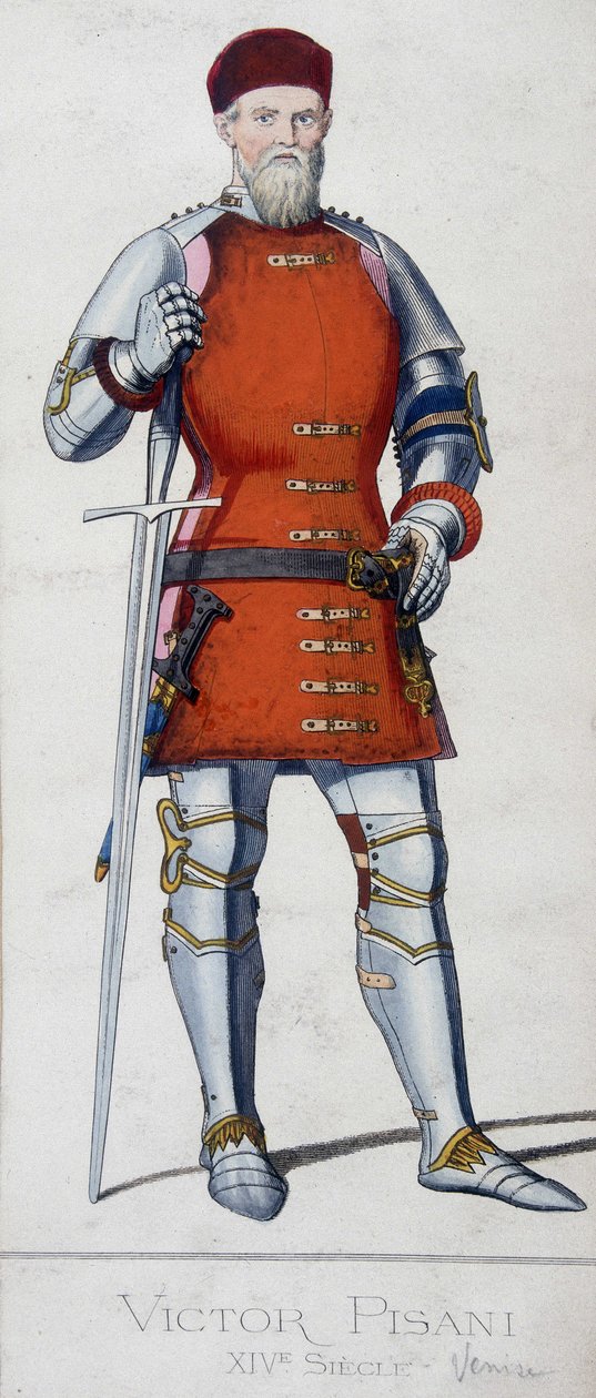 Porträt von Vittore Pisani. Venezianischer Admiral (1324 - 1380). von Unknown artist