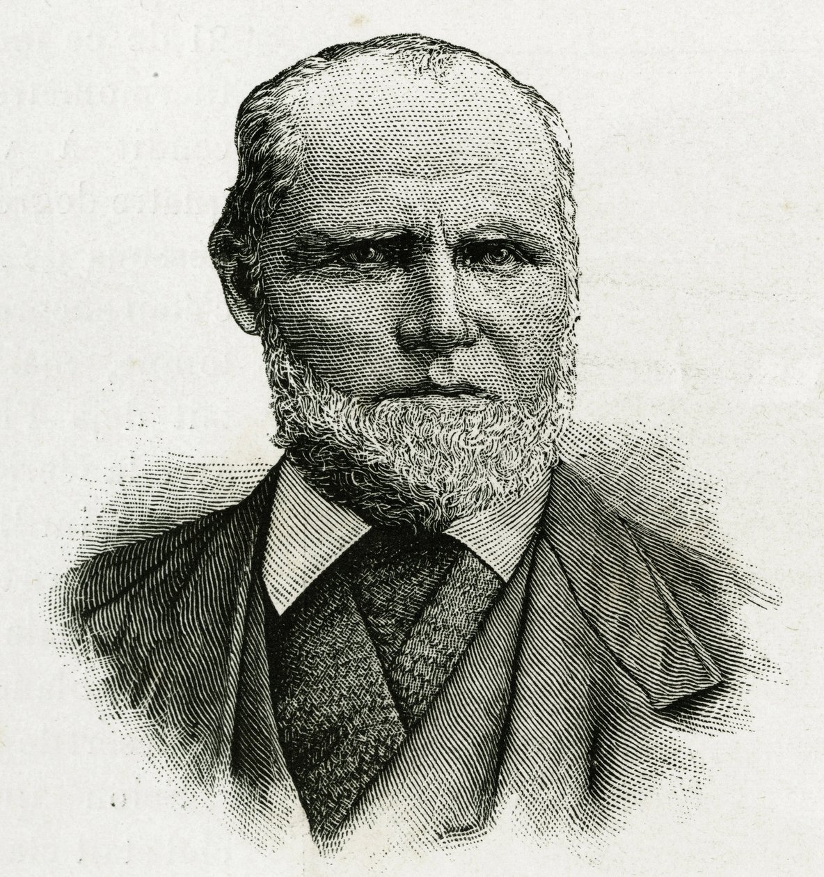 Porträt von William Dunbar, Gletscherpilot der La Jeannette-Crew, für die Mission zum Nordpol. Gravur zur Illustration von „Le voyage de la Jeannette“ von Unknown artist