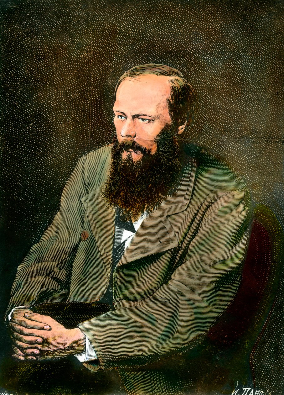 Porträt des russischen Schriftstellers Fjodor Dostojewski (1821-1881) von Unknown artist