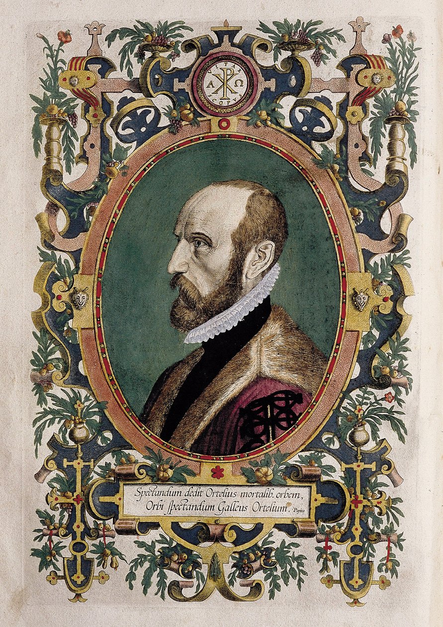 Porträt des Kartographen Abraham Ortelius (Farbstich) von Unknown artist