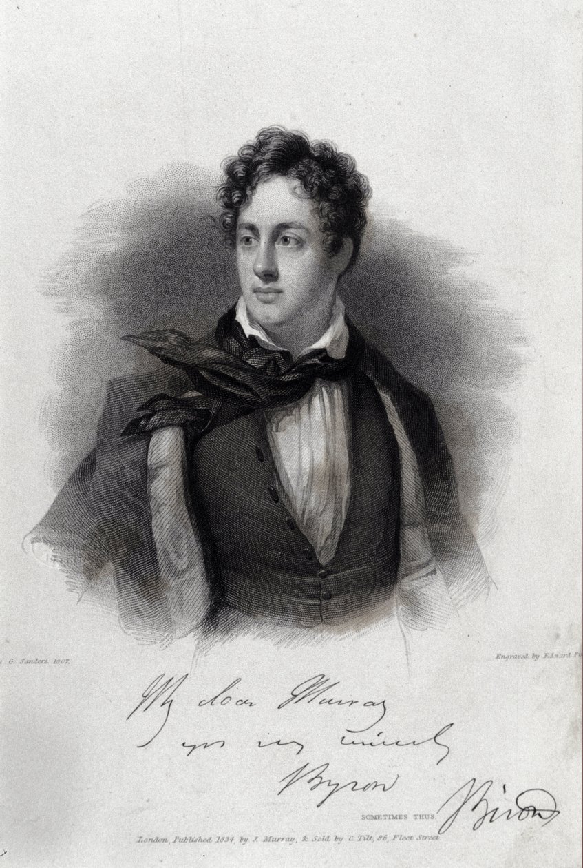 Porträt des Dichters George Gordon Byron (1788-1824) von Unknown artist