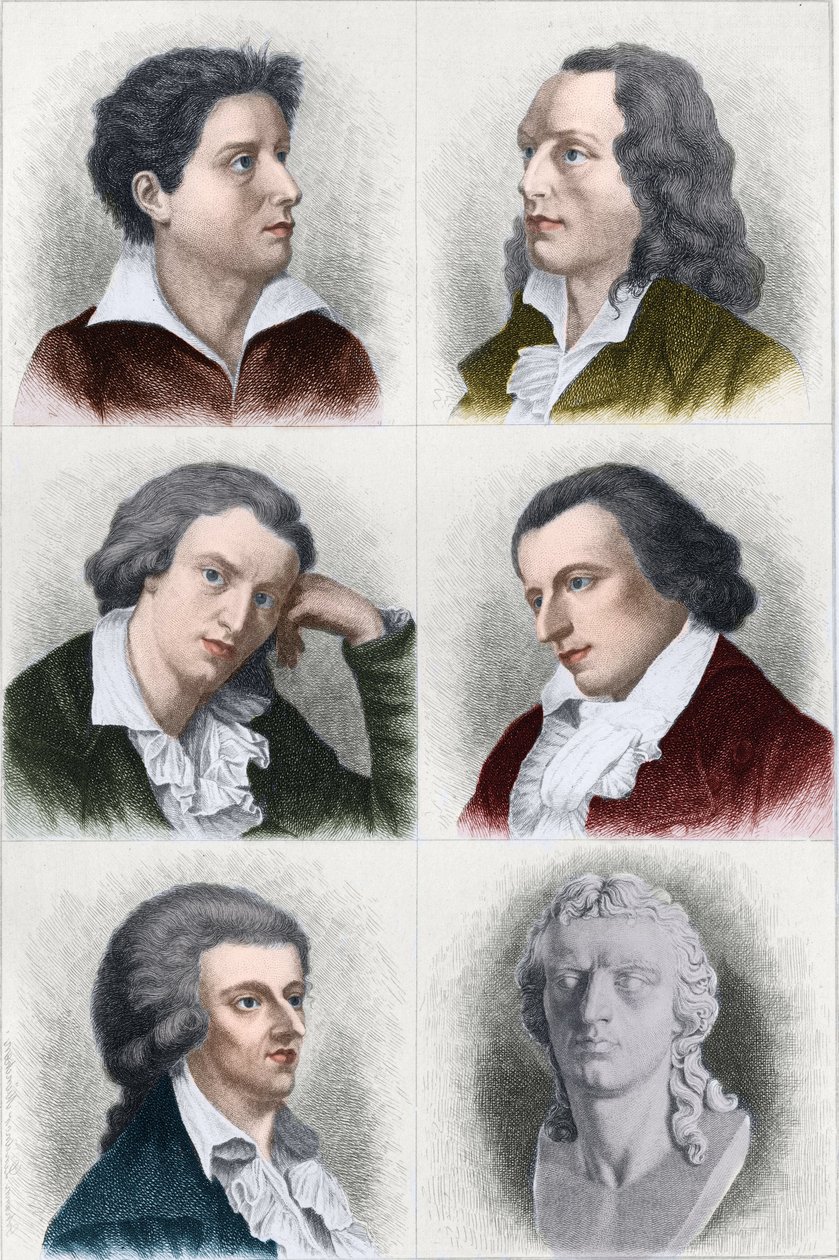 Porträts von Friedrich von Schiller (1759-1805), deutscher Dichter und Schriftsteller von Unknown artist