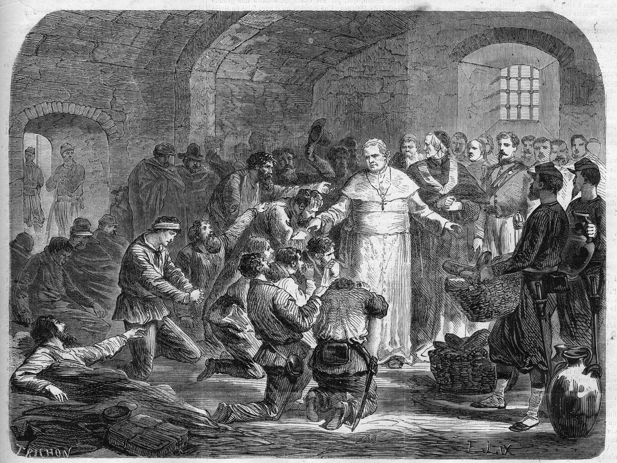 Risorgimento: Papst Pius IX. (Giovanni Maria Mastai Ferretti wurde Pius IX. oder Pio IX.) von Unknown artist