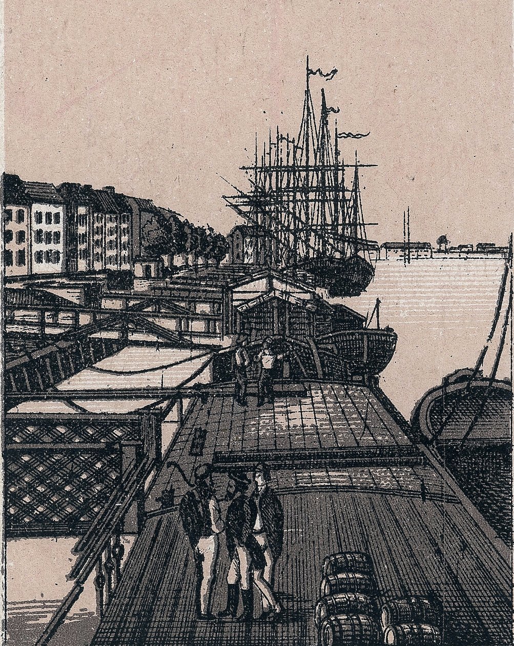 Rotterdam, Holland: Blick auf den Hafen von Bollwerk. in „Die Welt illustriert 168 Ansichten“. Undatiert (spätes 19. Jahrhundert) von Unknown artist