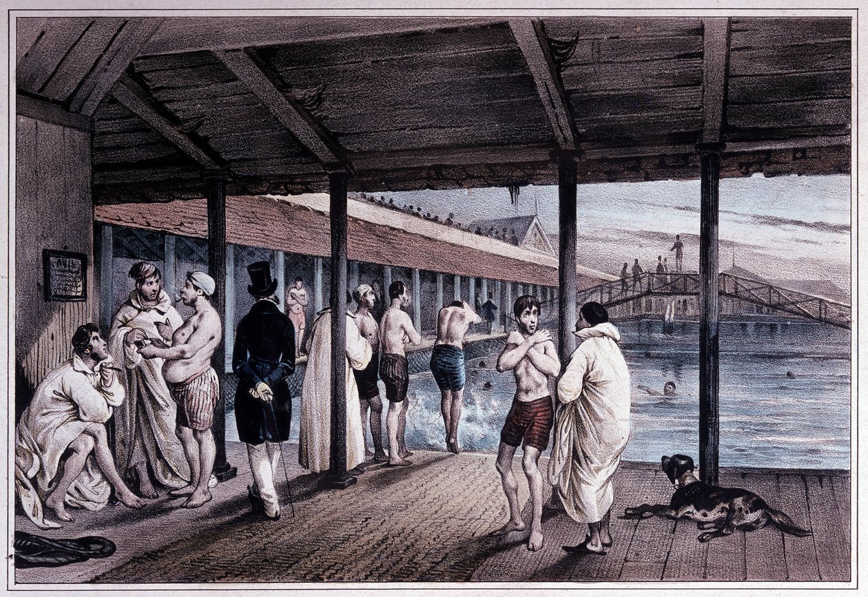 Königliche Schwimmschule in Paris, frühes 19. Jahrhundert von Unknown artist