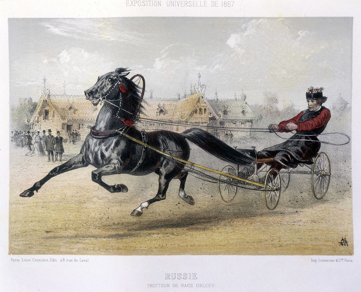 Russland: Orloff-Traber - in „The Centaur“ 1867 von Unknown artist