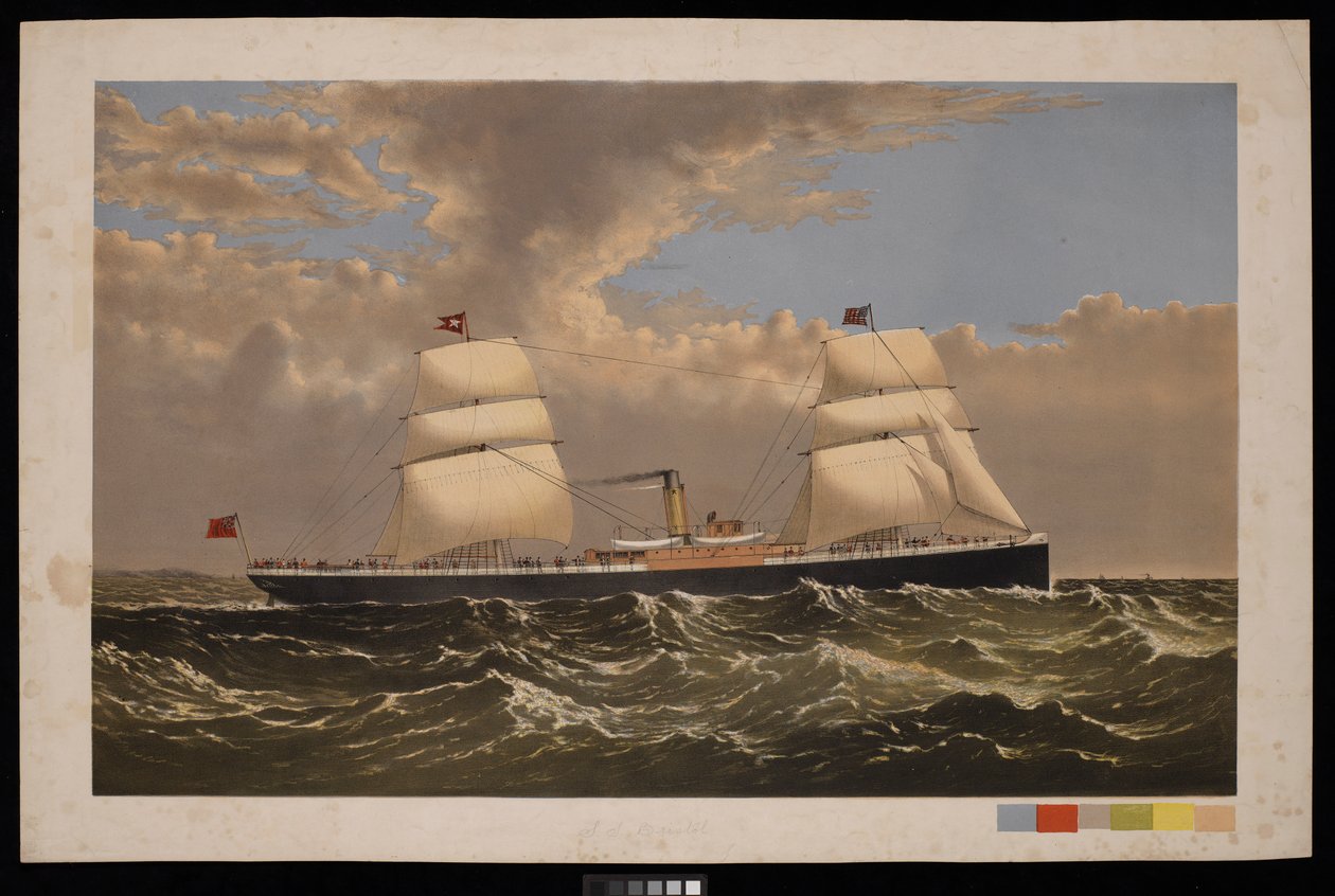 S S Bristol, White Star Line, ca. 1875 von Unknown artist