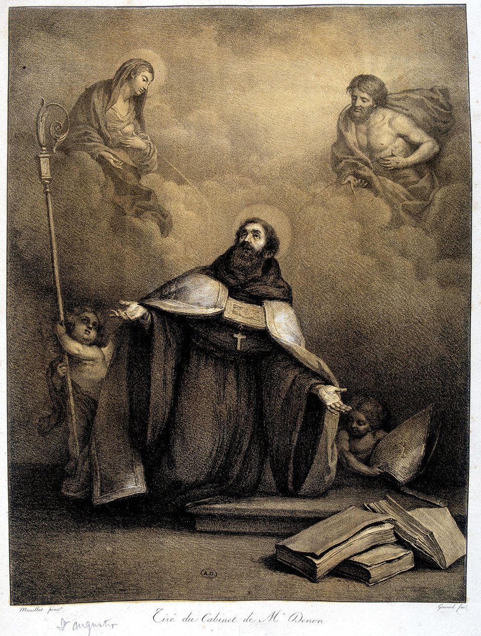 Heiliger Augustinus (354-430) - 19. Jahrhundert von Unknown artist