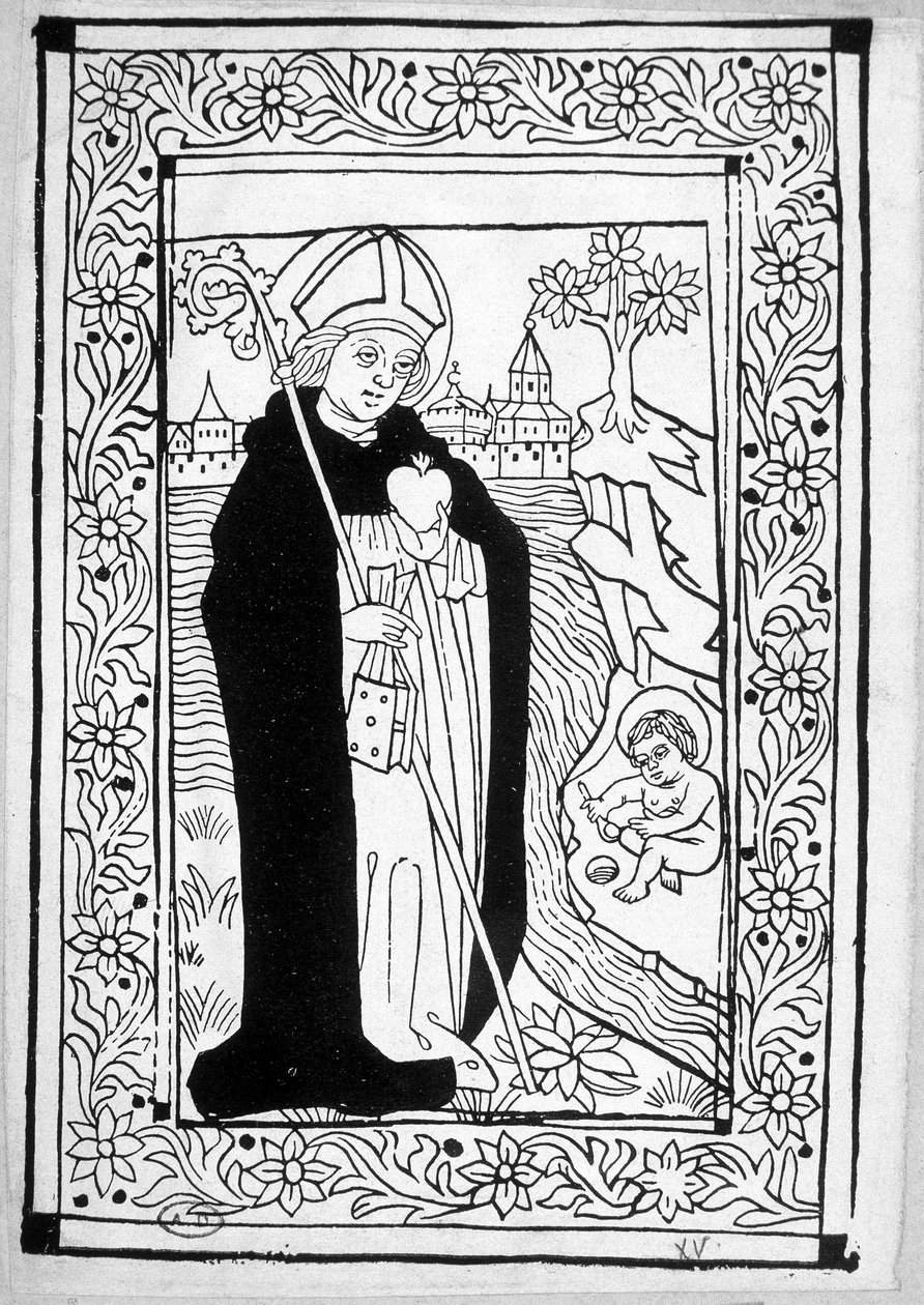 Heiliger Augustinus - Gravur von Unknown artist