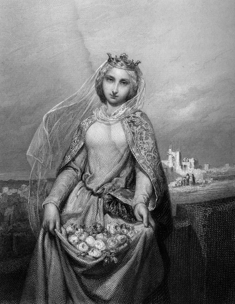 Heilige Elisabeth von Ungarn (1207 bis 1231) in „Die heiligen Frauen“. 1852 von Unknown artist