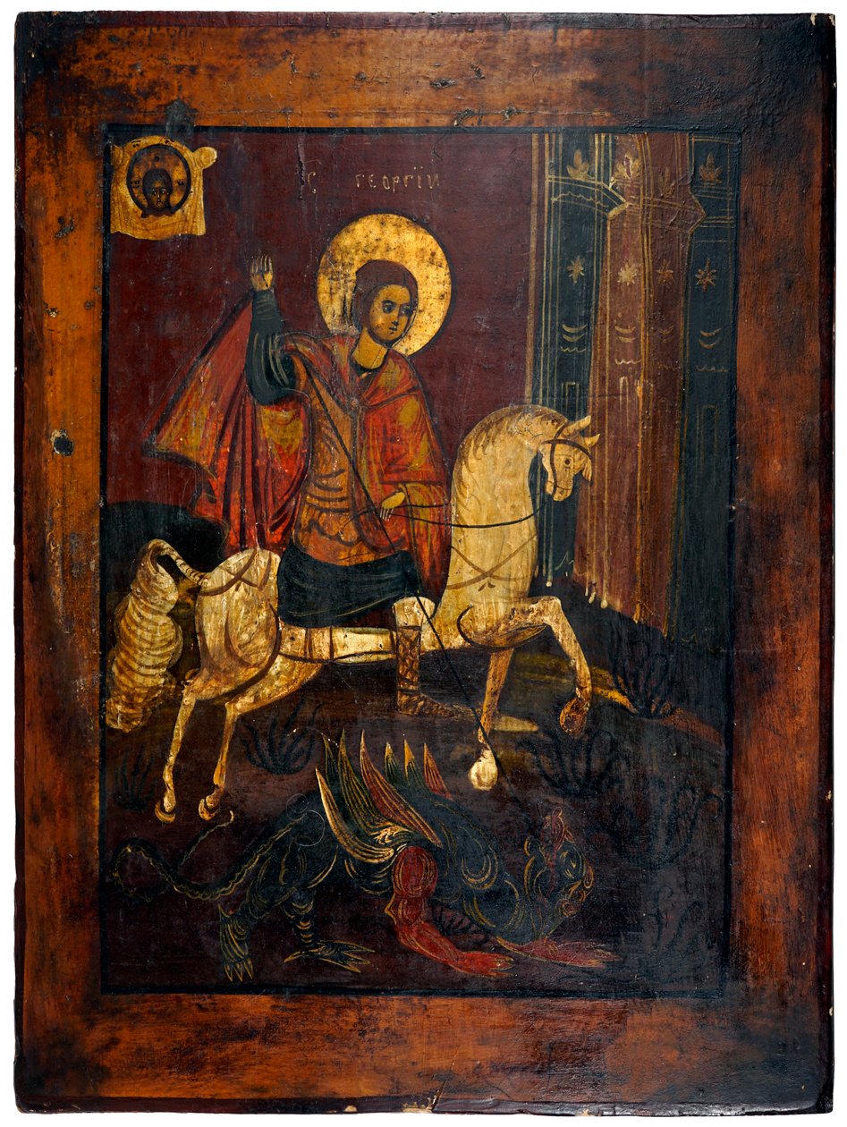 Heiliger Georg und der Drache, ca. 1850 von Unknown artist