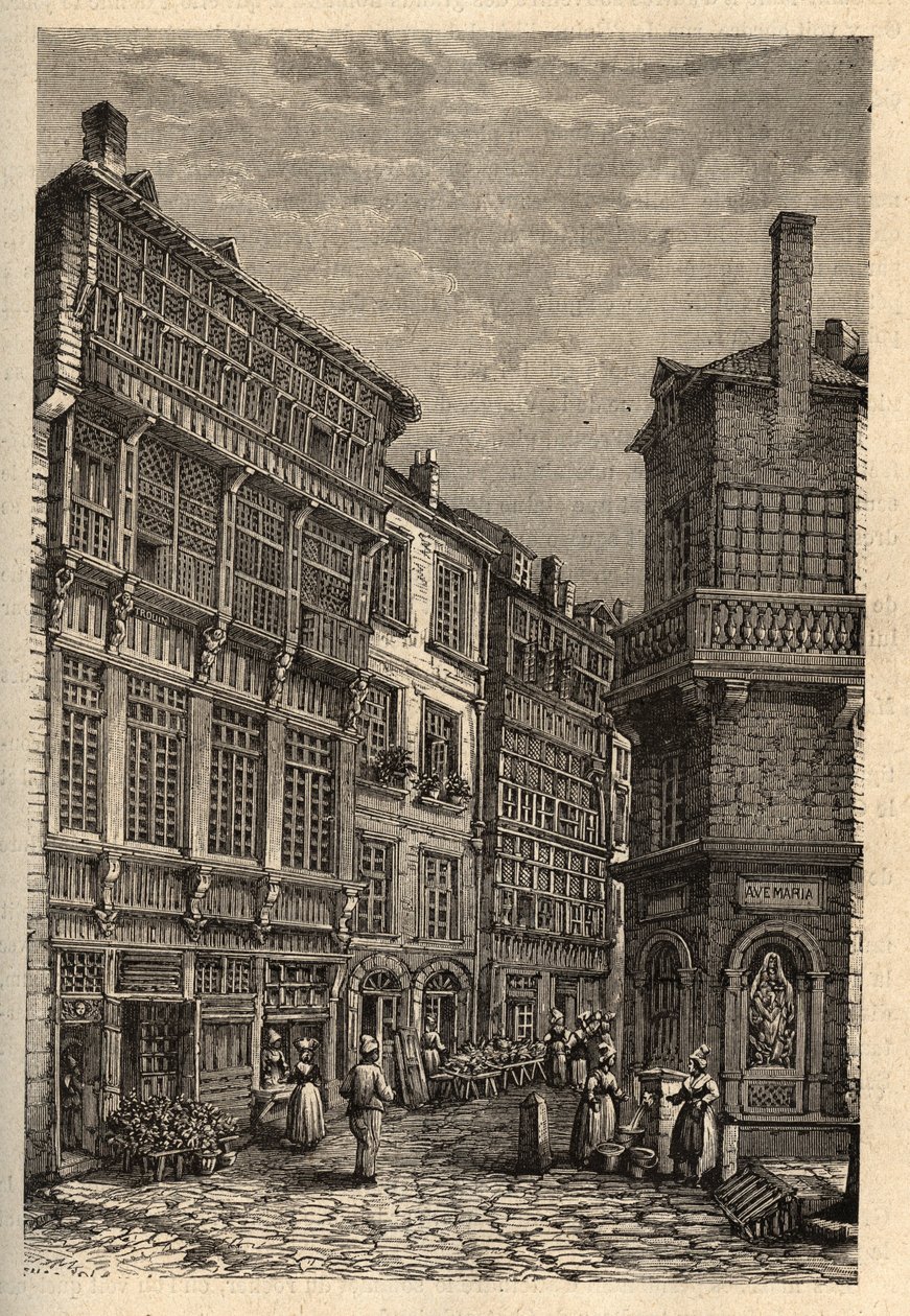 Saint Malo (Saint-Malo) Haus von Duguay Trouin (René Dugay-Trouin) - Gravur in „Patrie - Beschreibung der malerischen Frankreichs in 6 Bänden“ von Lucien Huard - Ende des 19. Jahrhunderts von Unknown artist