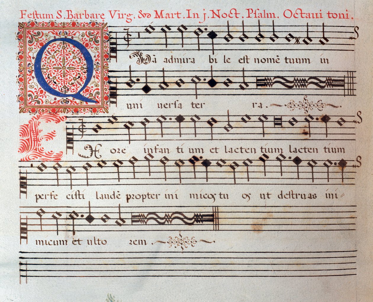 Notenblatt eines sakralen Werkes von Giovanni Giacomo Gastoldi von Unknown artist