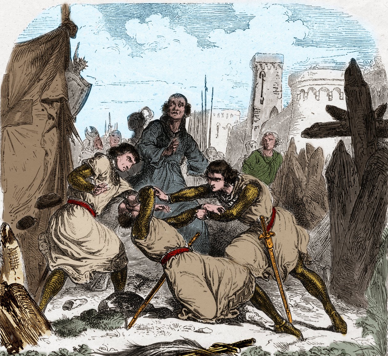 Simon IV. de Montfort starb (1150-1218) französischer Aristokrat, bei der Belagerung von Toulouse im Jahr 1218 von Unknown artist