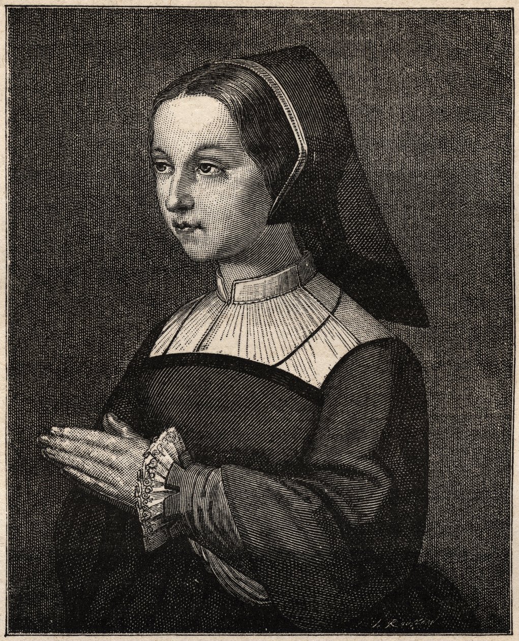 St. Jane Frances de Chantal - Porträt von Sainte Jeanne-Francoise (Jeanne Francoise Fremyot, Baronin von Rabutin de Chantal) von Chantal Gründerin der Heimsuchung (1572-1641) (Porträt von St. Jane Frances de Chantal (Jeanne-Francoise Fremyot, Baronin von C von Unknown artist