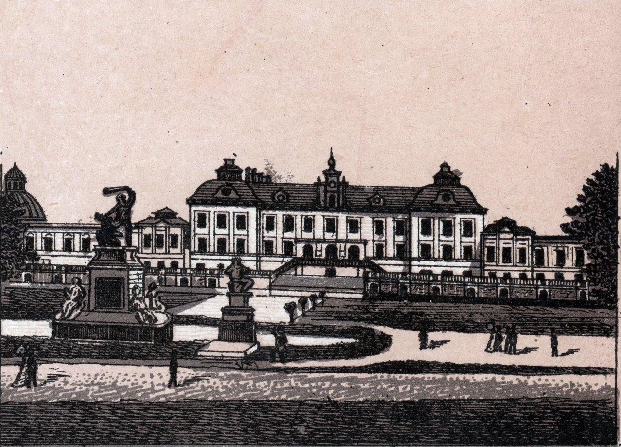 Stockholm, Schweden: Blick auf das Schloss Drottningholm in „Die Welt illustriert 168 Ansichten“ (Ende des 19. Jahrhunderts) von Unknown artist