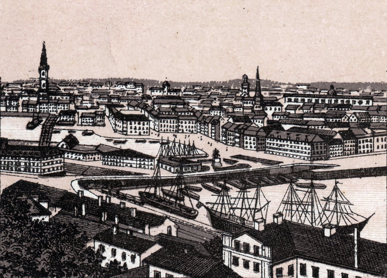 Stockholm, Schweden: Ansicht der Stadt (Gesamtansicht) in „Die Welt illustriert 168 Ansichten“ ohne Datum (spätes 19. Jahrhundert) von Unknown artist