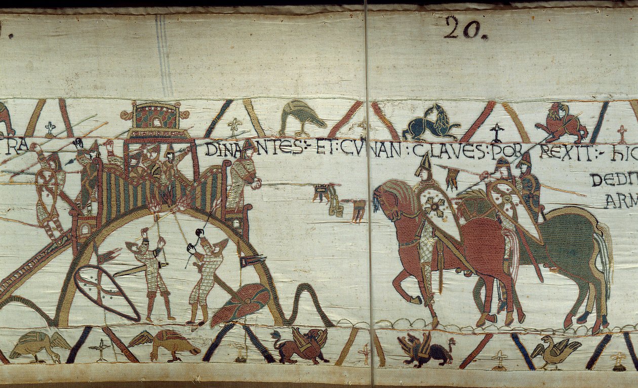 Der Herzog der Bretagne übergibt dem Herzog der Normandie die Schlüssel der Stadt am Ende eines Speers von Unknown artist