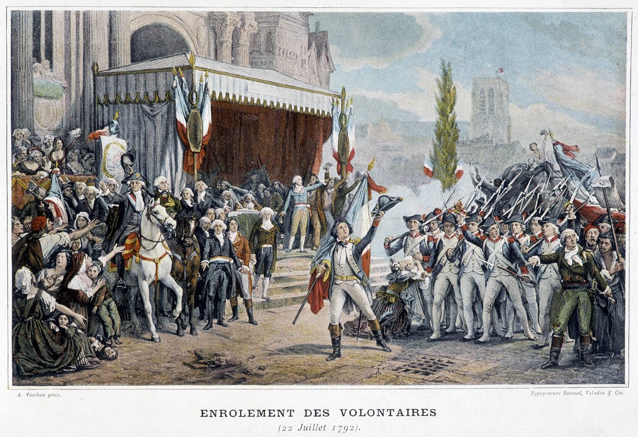 Die Einschreibung der Freiwilligen, 22. Juli von Unknown artist