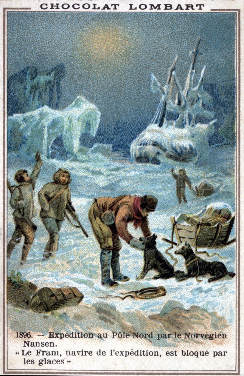 Die Fram, Schiff des norwegischen Entdeckers Fridtjof Nansen, eingefroren im Arktischen Ozean, 1896 von Unknown artist