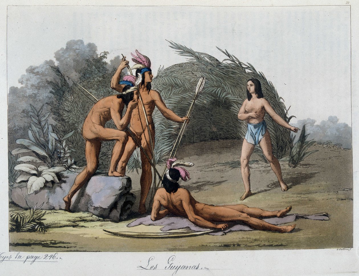 Die Guijanas, Indianer aus Paraguay. In „Das alte und moderne Kostüm“ von Unknown artist