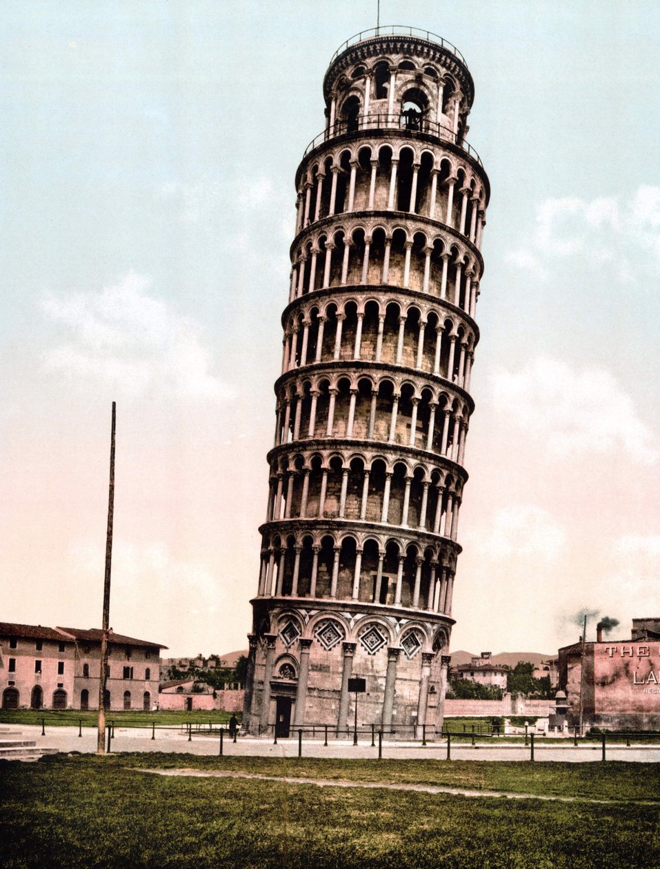 Der Schiefe Turm von Pisa. Gravur aus dem späten 19. Jahrhundert von Unknown artist