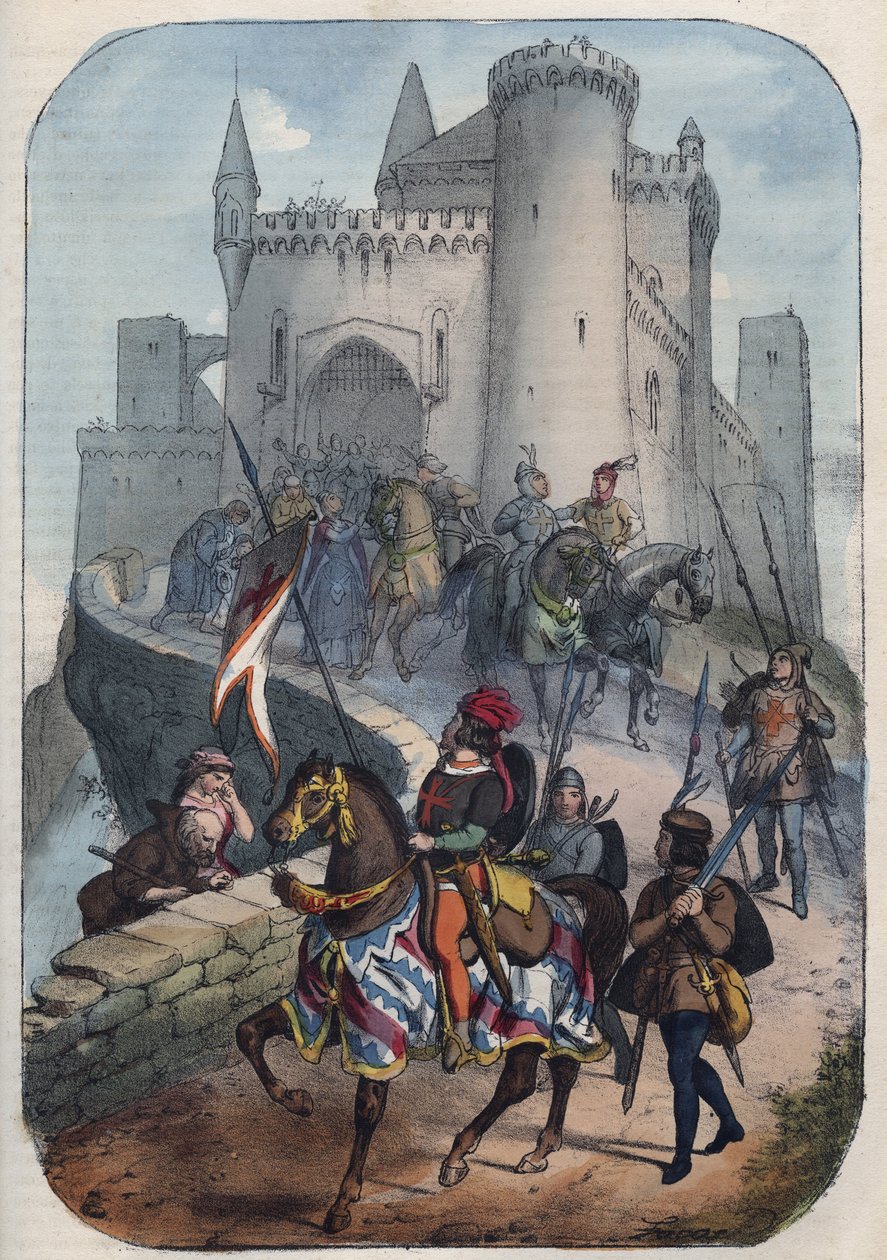 Die Lombarden brechen am Ende des 11. Jahrhunderts zum ersten Kreuzzug auf von Unknown artist