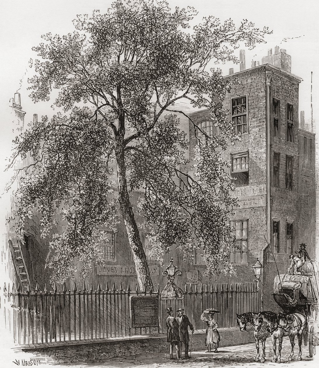 Die Platane, Wood Street, Cheapside, London, England im 19. Jahrhundert von Unknown artist
