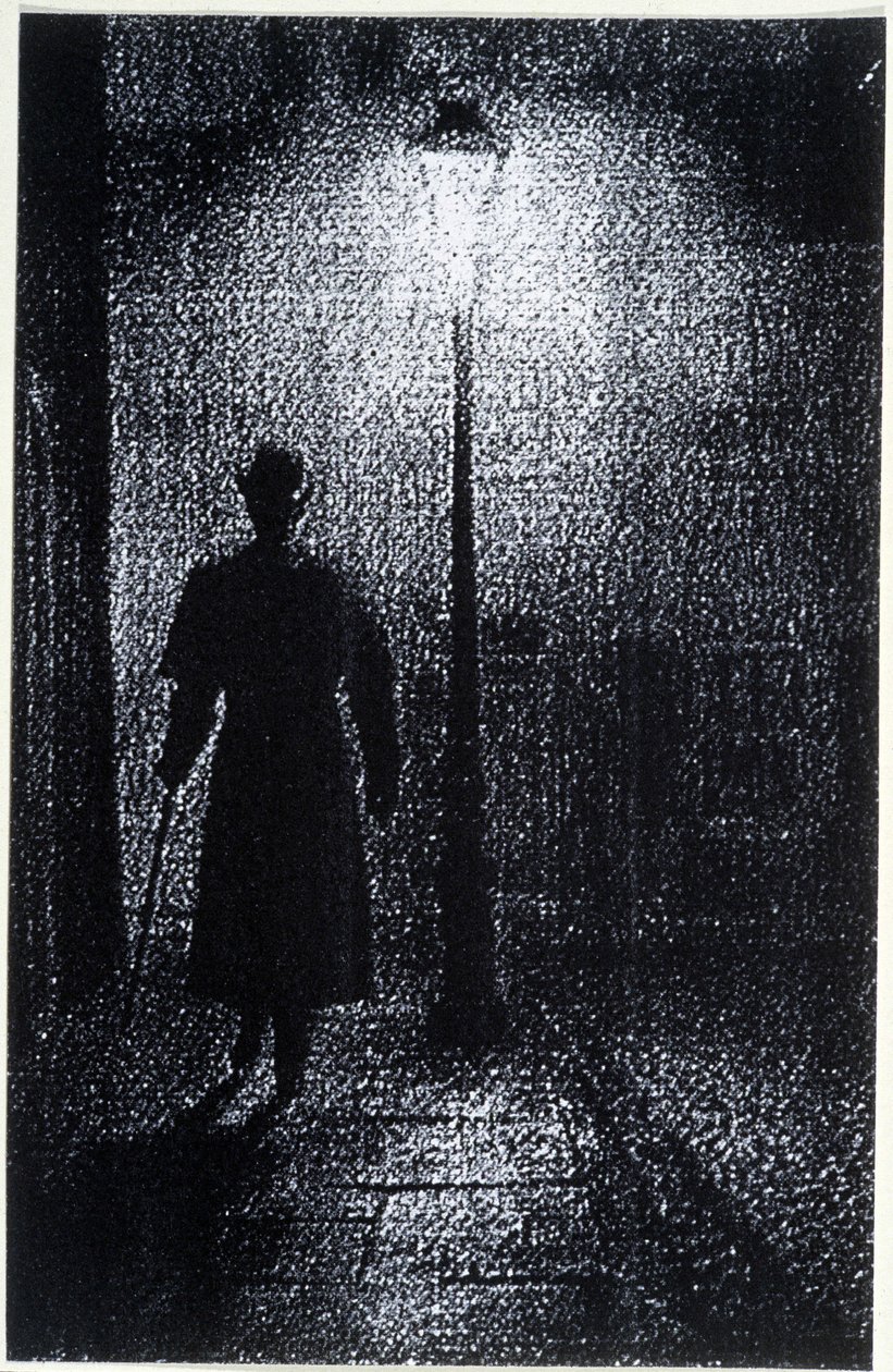 Die Atmosphäre der Straßen Londons bei Nacht, Ende des 19. Jahrhunderts von Unknown artist