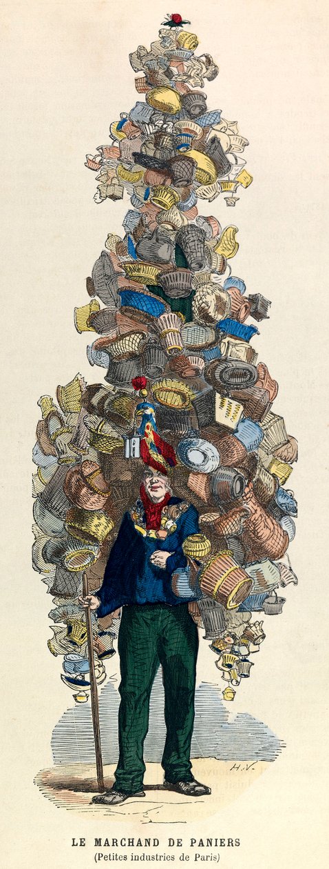 Der Korbhändler in Paris im 19. Jahrhundert von Unknown artist