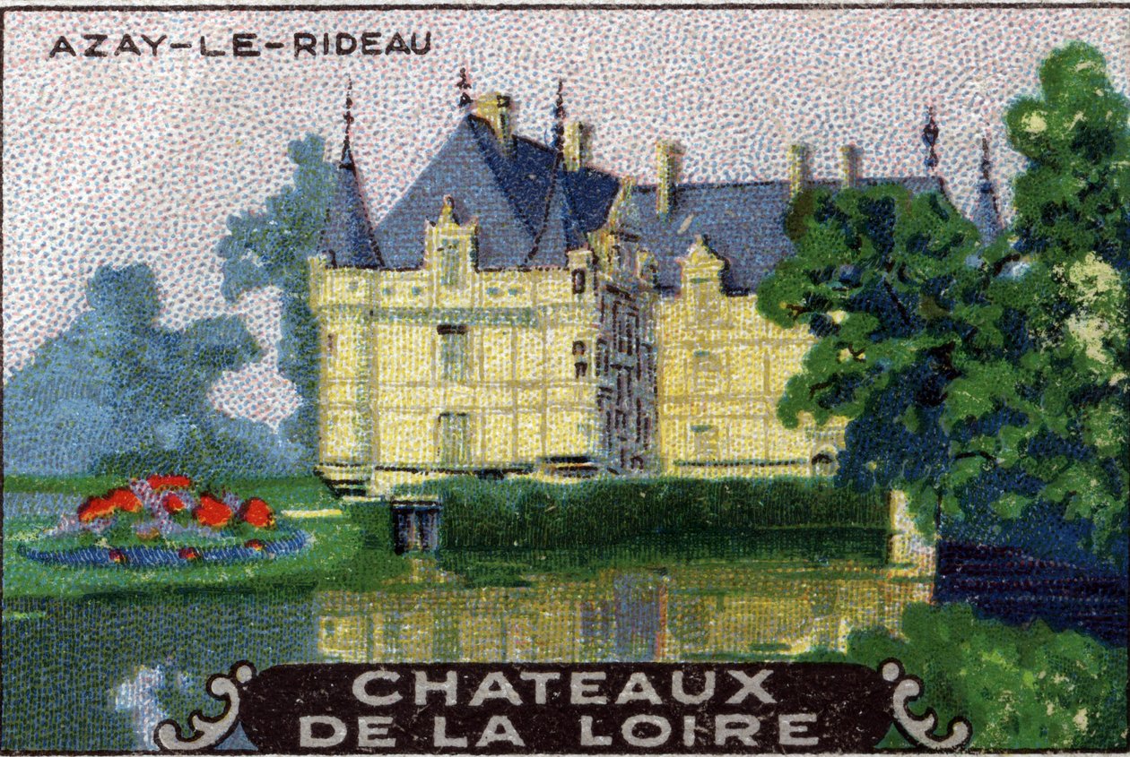 Die Schlösser der Loire: das Schloss von Azay-le-Rideau, Anfang 20. Jahrhundert von Unknown Artist