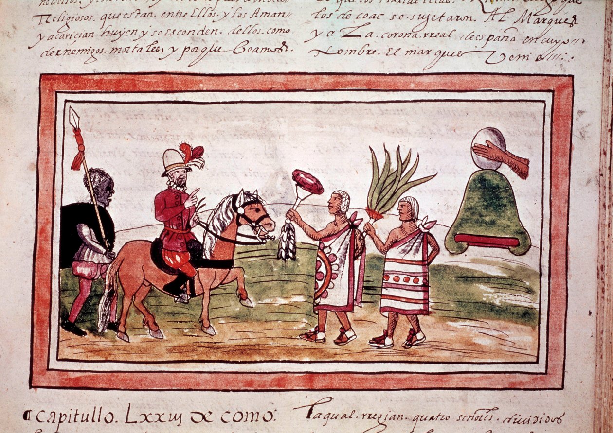 Die Eroberung Mexikos durch den spanischen Konquistador Hernando Cortes von Unknown artist