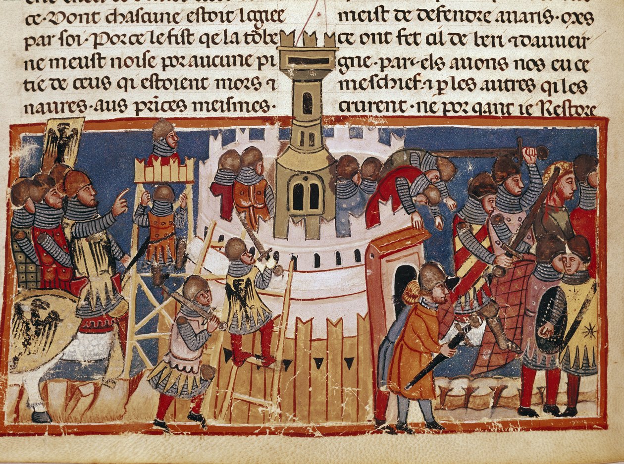 Der Bau einer Festung (Miniatur) von Unknown artist