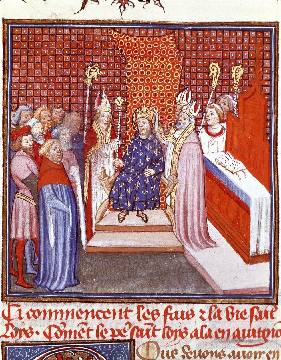 Die Krönung von Ludwig dem Heiligen im Jahr 1226 von Unknown artist