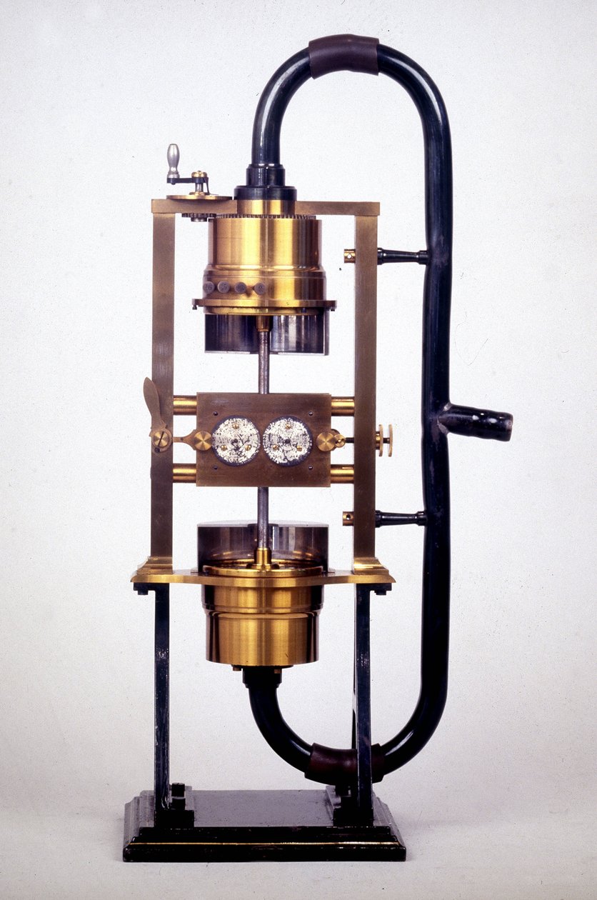Die „Doppelsirene“ von Hermann Ludwig Ferdinand von Helmholtz (1821-1894), einem deutschen Physiker und Physiologen, der die Mechanismen des Hörens ausführlich untersuchte von Unknown artist